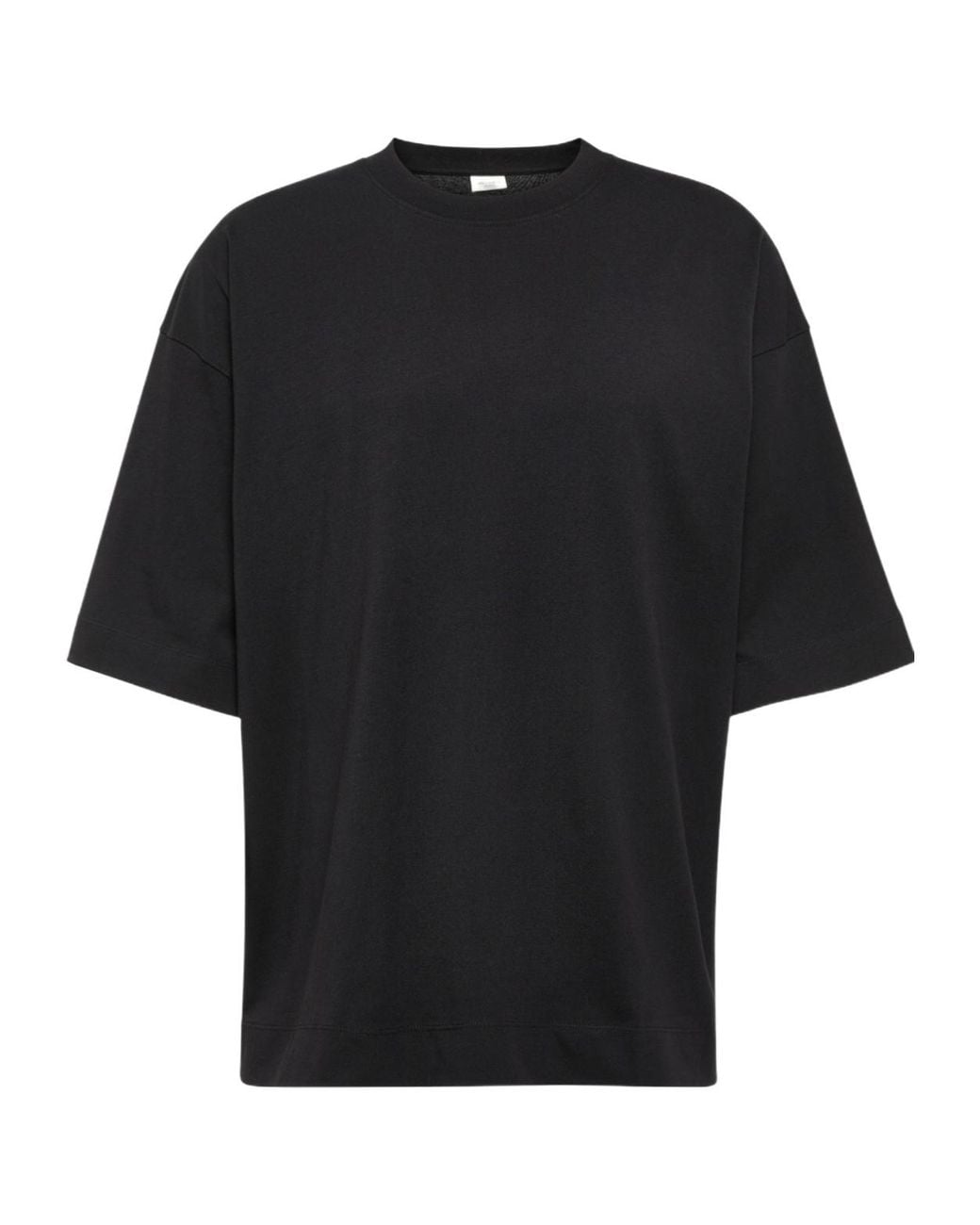 Dries Van Noten Black Cotton Jersey T-Shirt for men