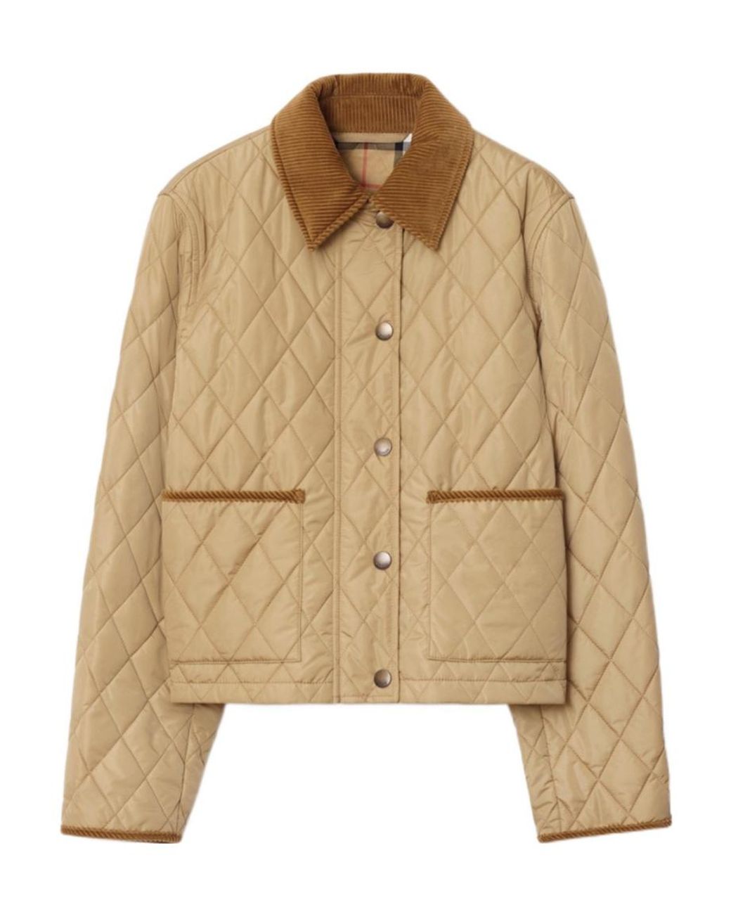Burberry Natural Quilted Crop Jacket