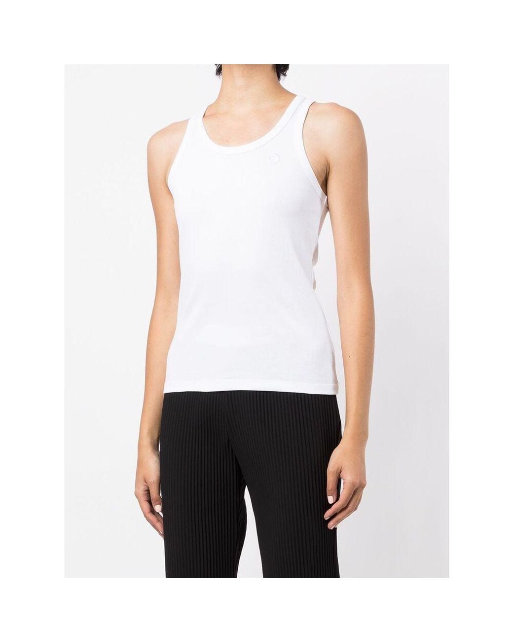 Coperni White Logo Logo Round Collar Vest for men