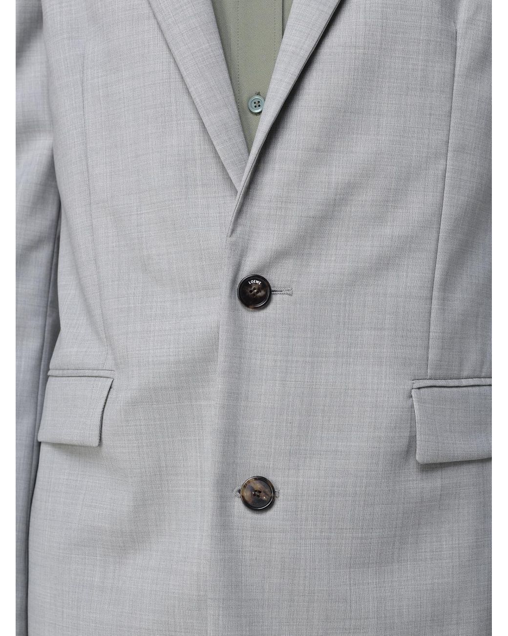 Loewe Gray Single-Breasted Regular Fit Jacket for men
