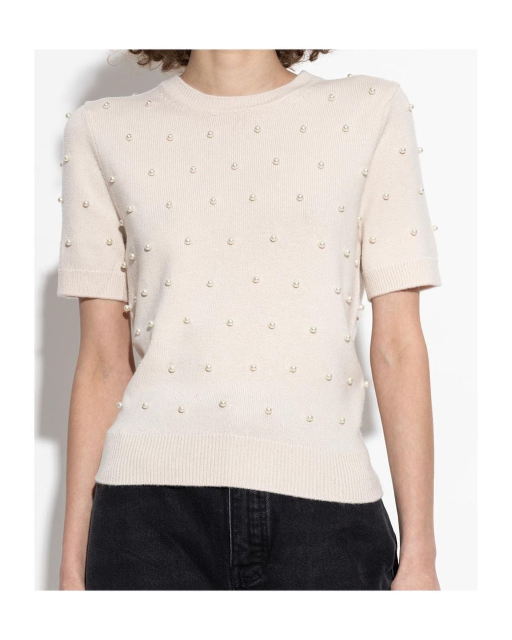 Zimmermann White Short-Sleeved Sweater