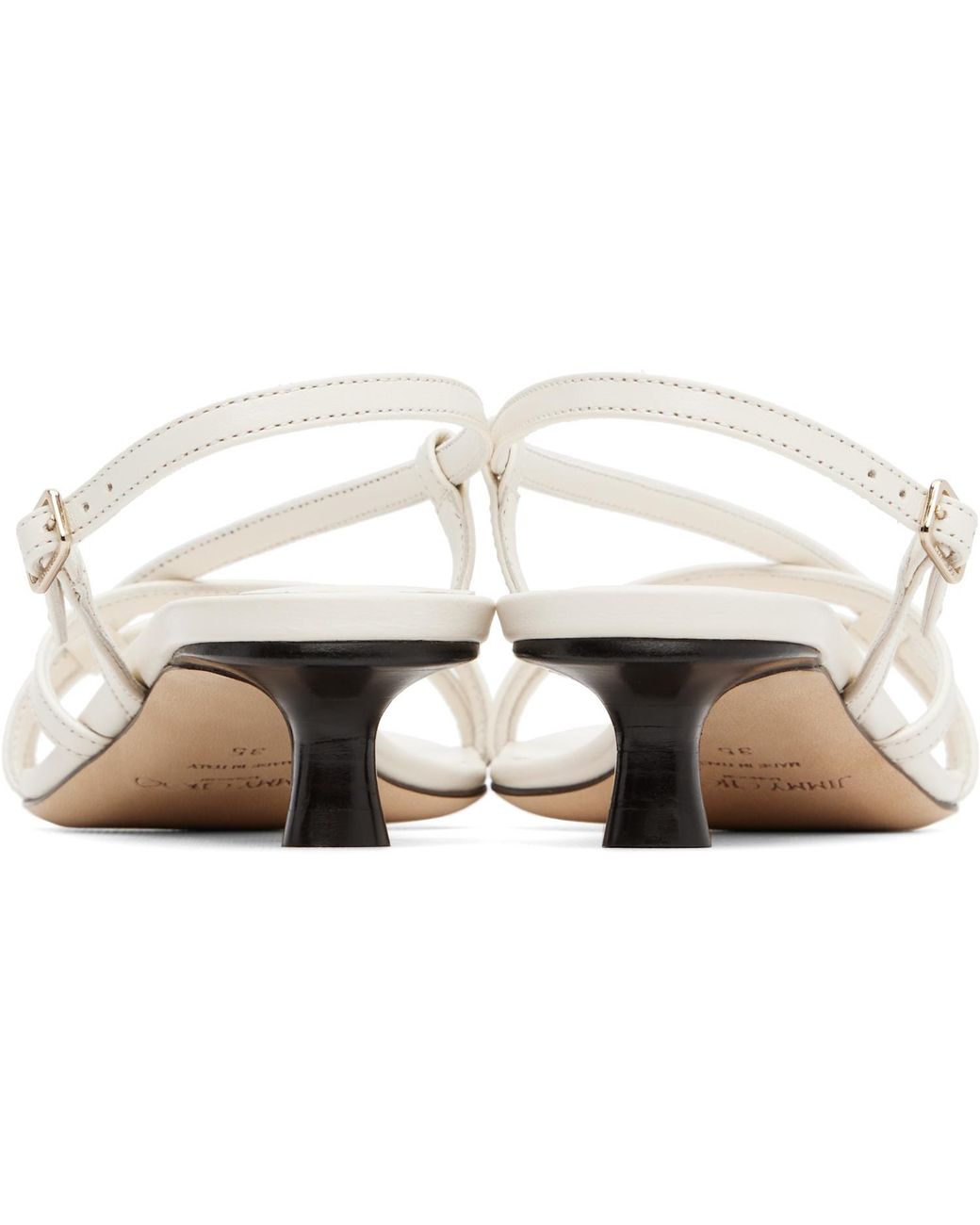 Jimmy Choo White Farris High-Heeled Sandals