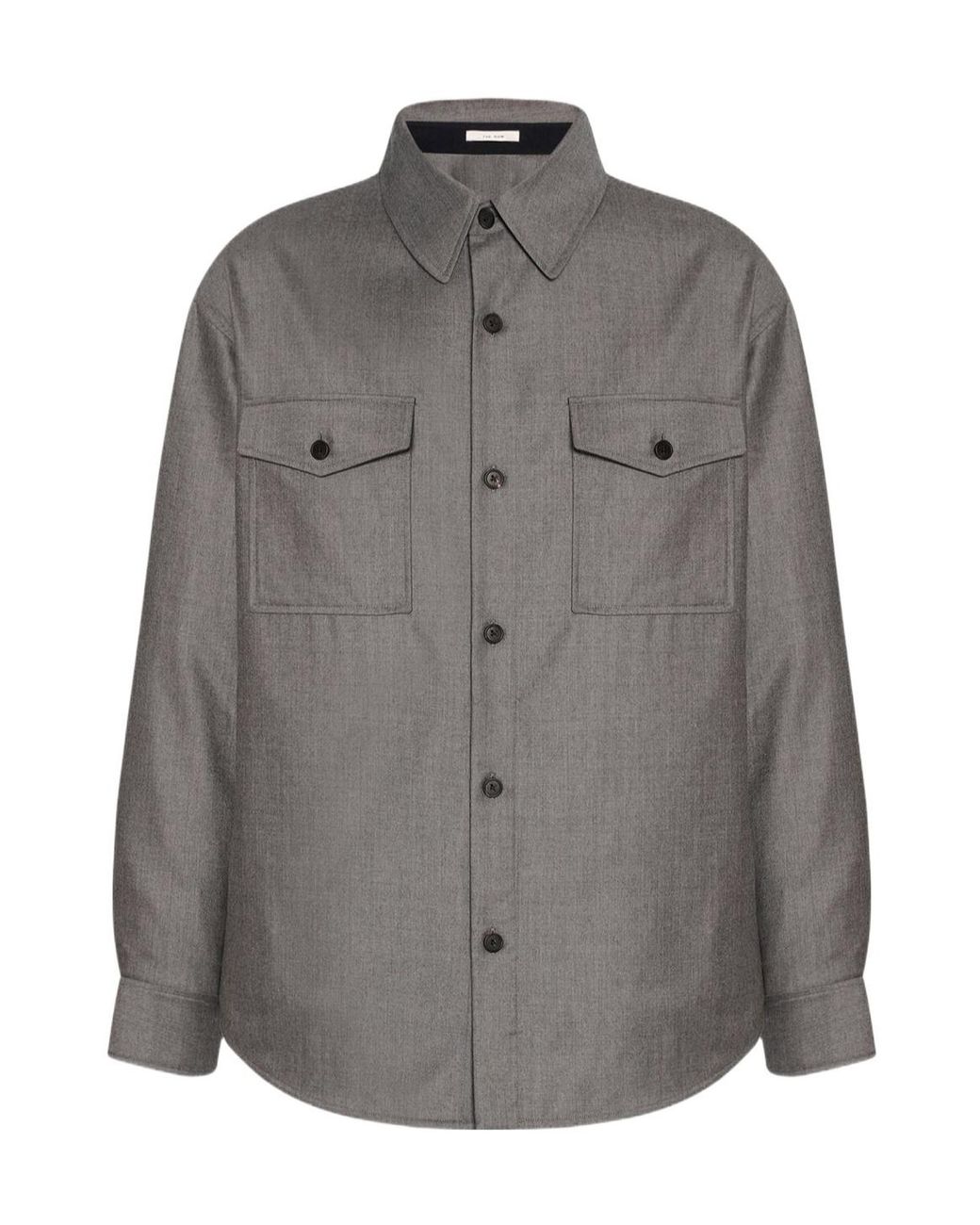 The Row Gray Dashiell Shirt In Virgin Wool for men