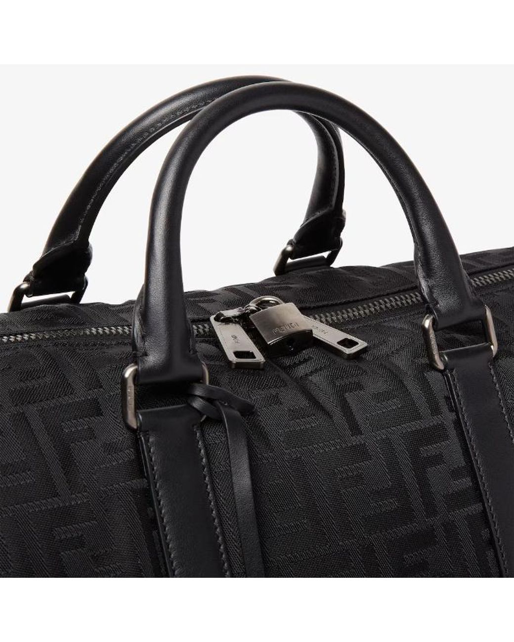 Fendi Black Ff Zipped Travel Bag for men