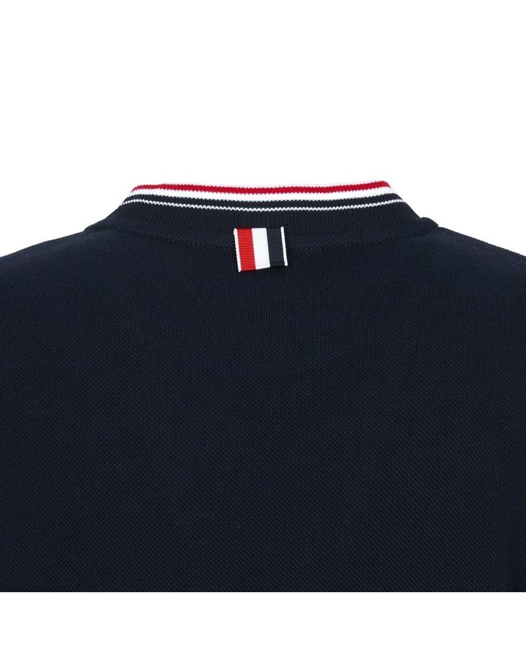 Thom Browne Blue Pique Dolman Mini T-Shirt Dress