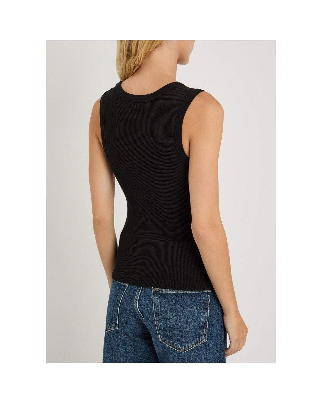 Agolde Black Ribbed Medium-Weight Vest