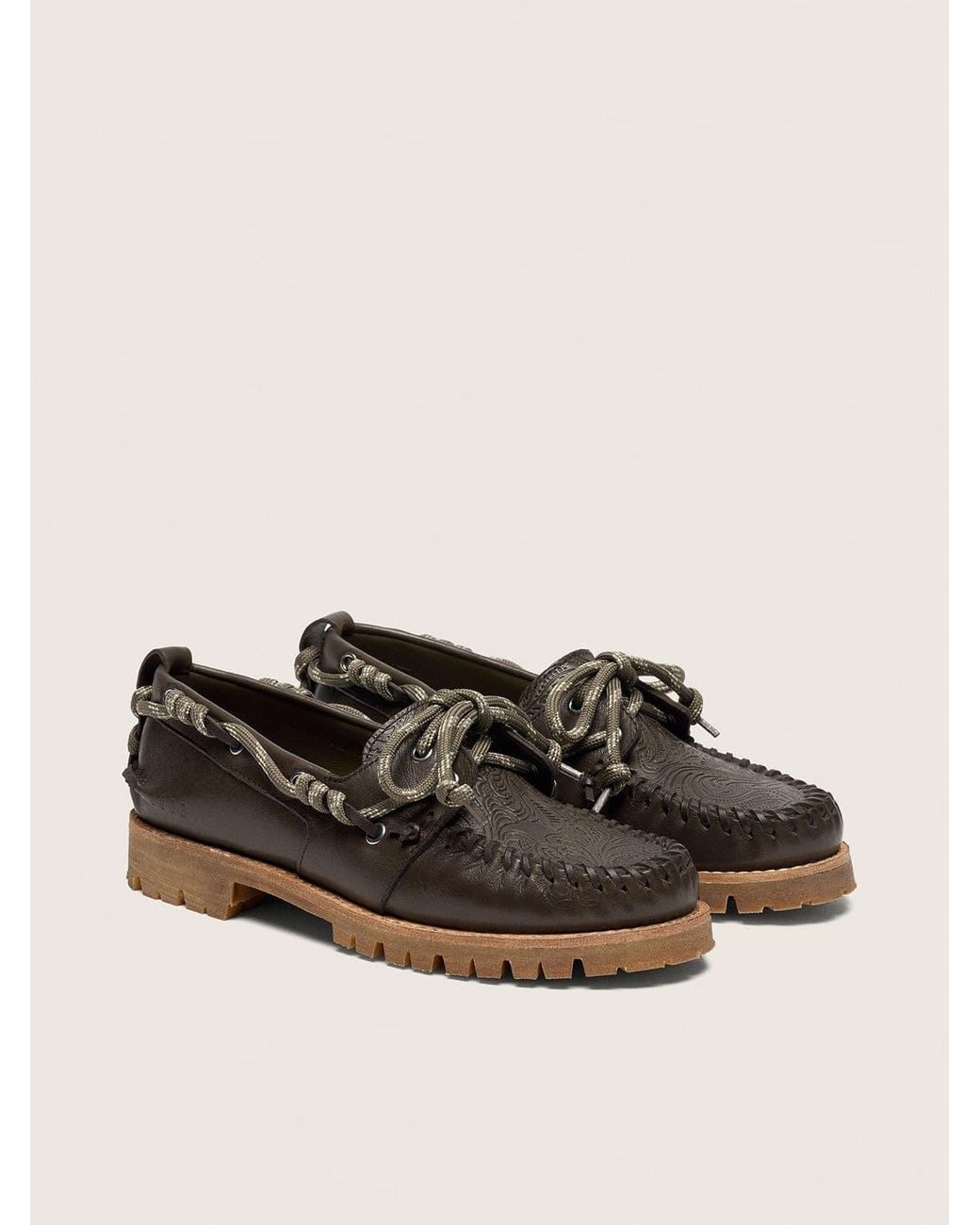 Golden Goose Deluxe Brand Brown Cruise Floral-Embossed Loafers
