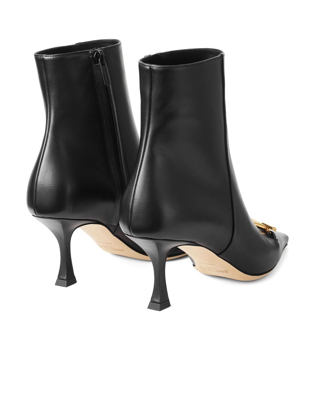 Jimmy Choo Black Zipper Ankle Boots