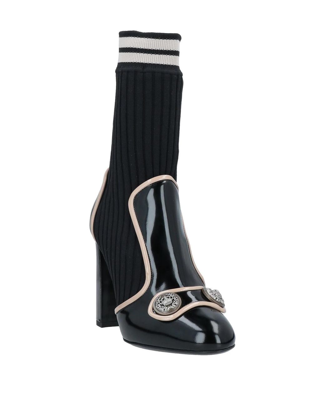 Dolce & Gabbana Black Knitted Ankle Boot
