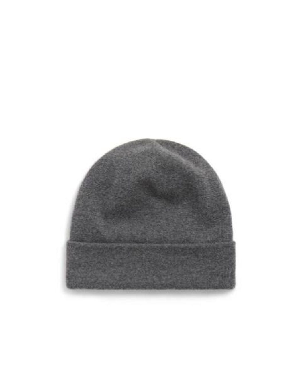 Balenciaga Gray Logo Plaque Knitted Beanie
