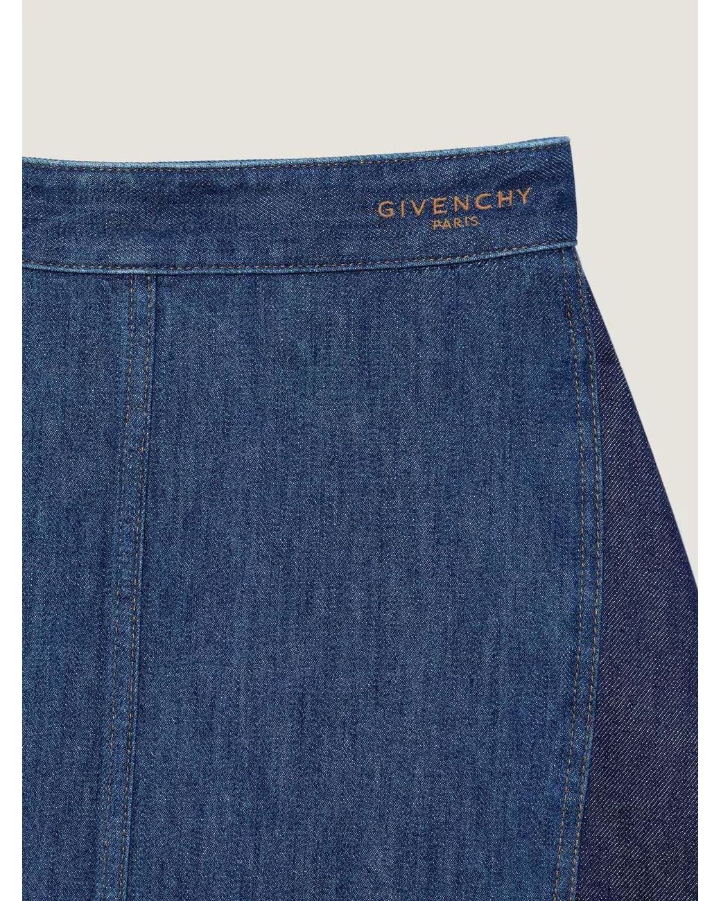 Givenchy Blue Mini Cocoon Skirt