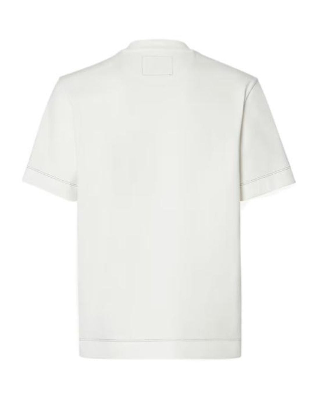 Fendi White Logo Patch Crewneck T-Shirt for men