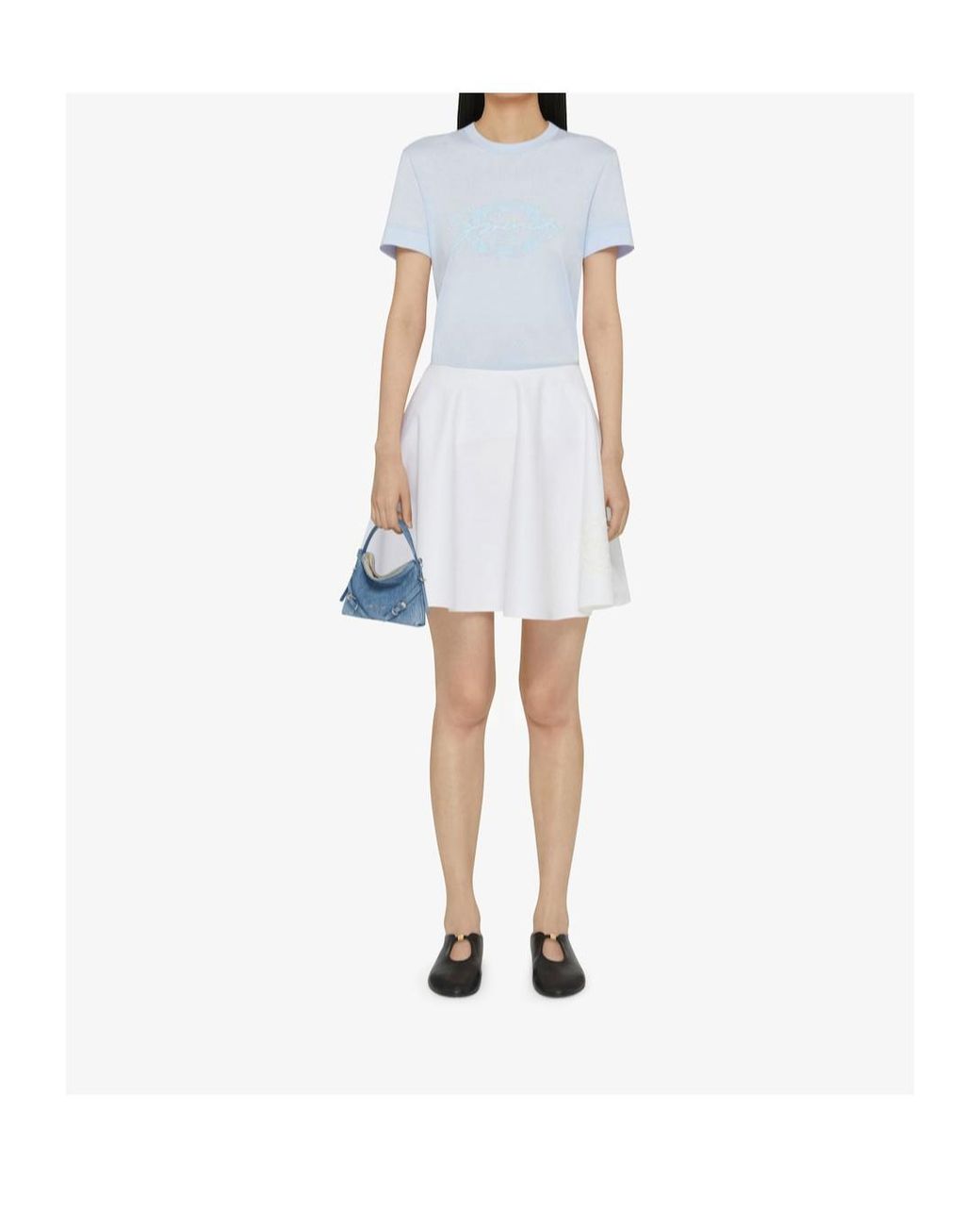 Givenchy White Medallion Embroidered Crewneck T-Shirt