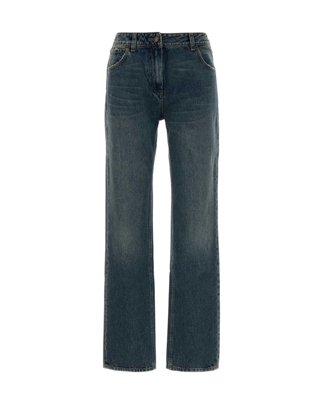 Magda Butrym Blue Denim 01 Straight-Leg Jeans