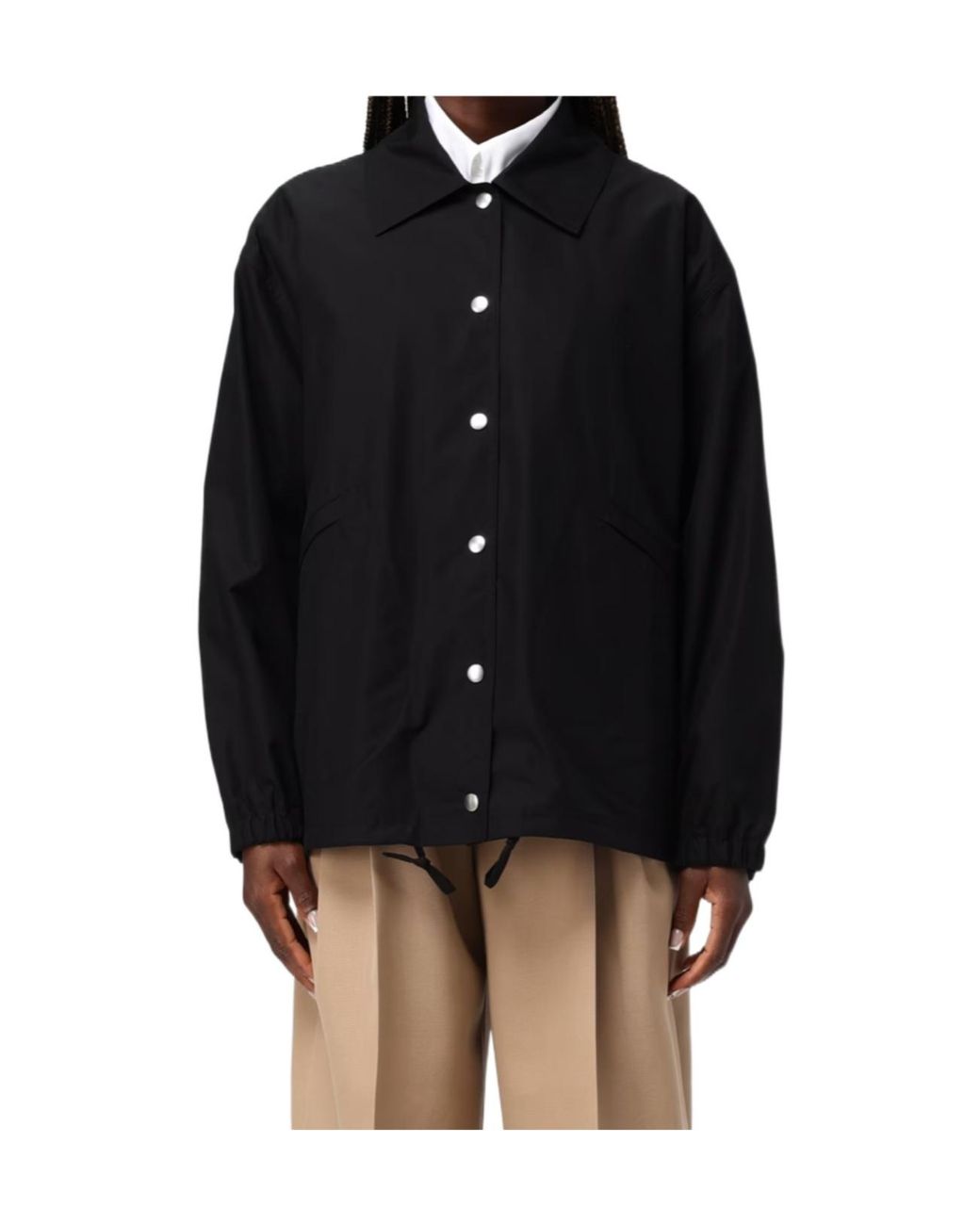 Jil Sander Blue Logo-Printed Textured Jacket