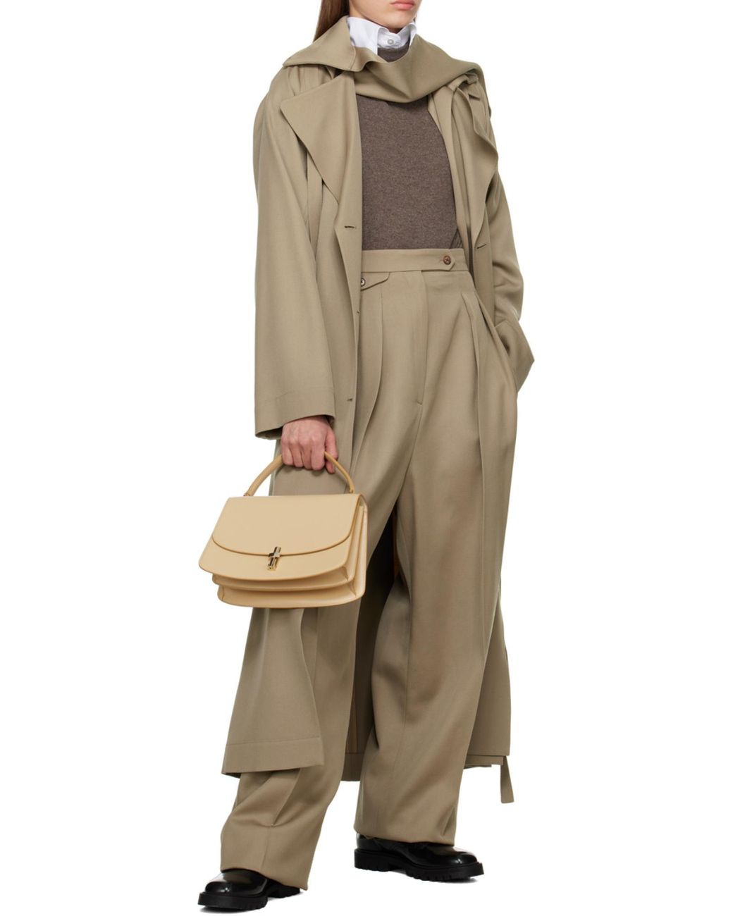 The Row Natural High-Waisted Casual Pants