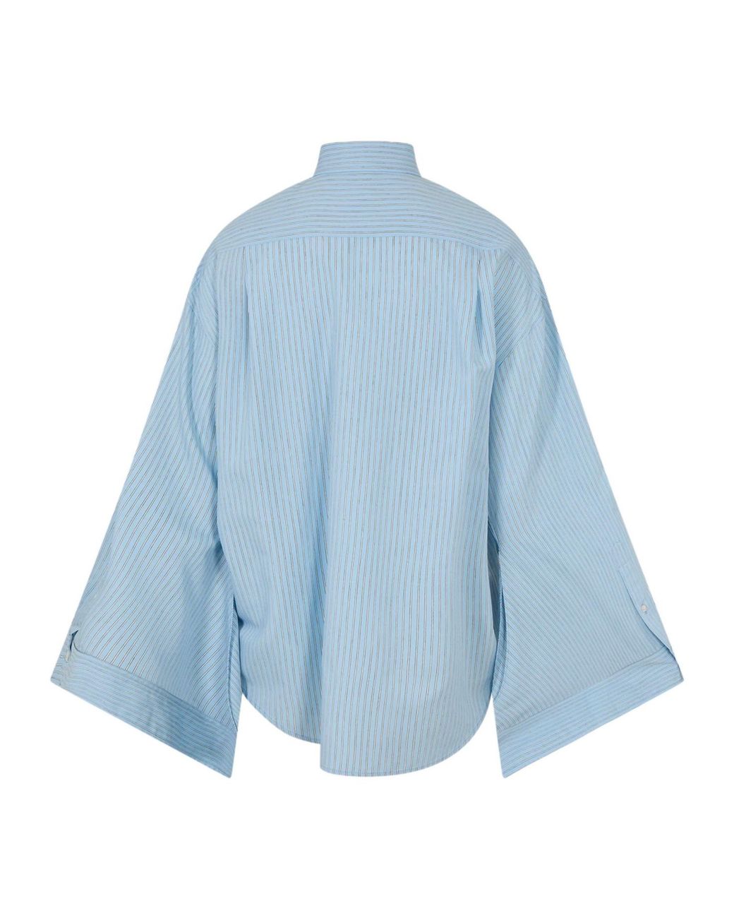 Balenciaga Blue Bal Knotted Blouse Ld52