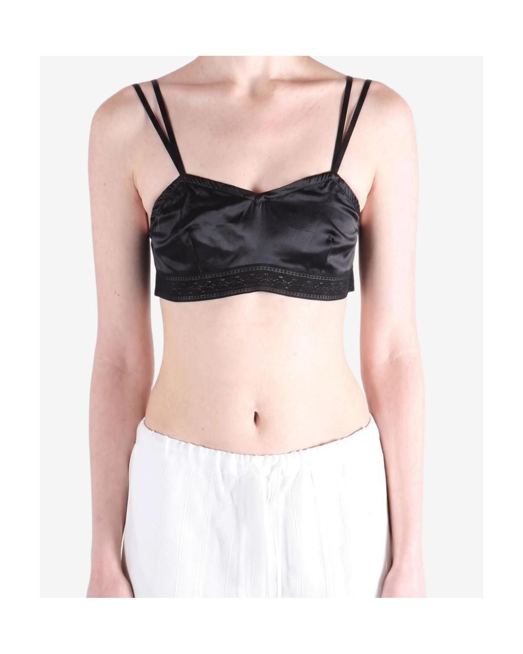 Ann Demeulemeester Black Bra With Slender Straps