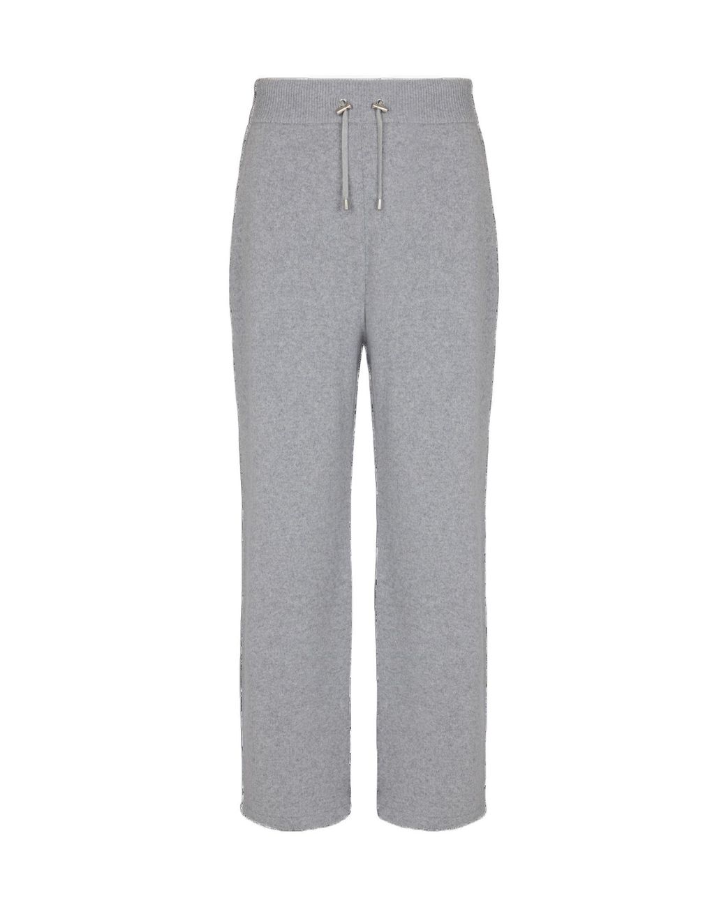 Balmain Gray Logo Patch Straight-Leg Trousers for men