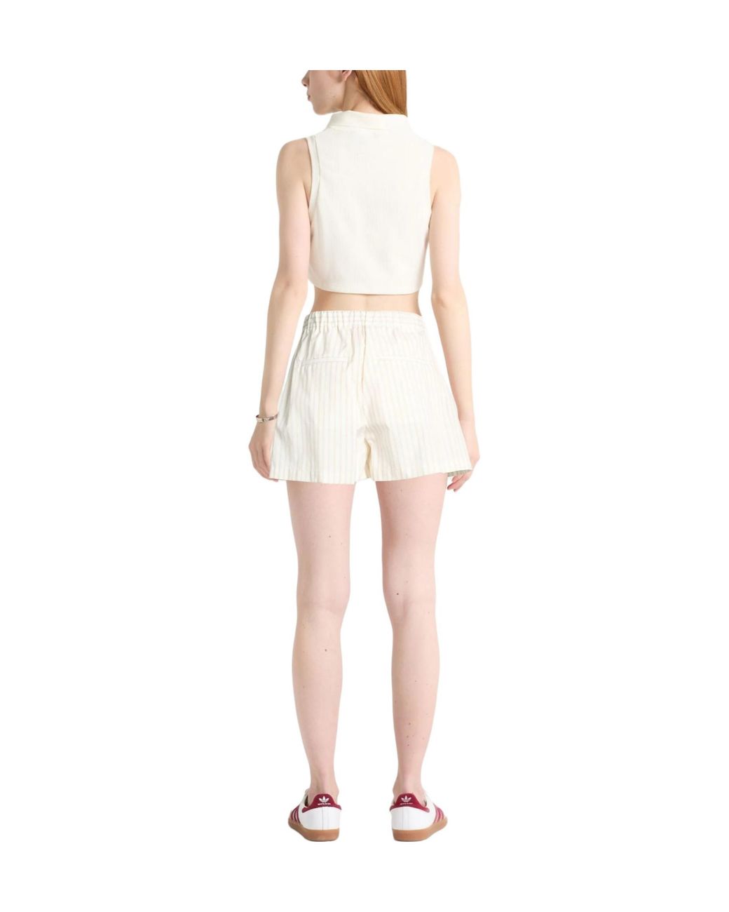 Marni White Striped Shorts