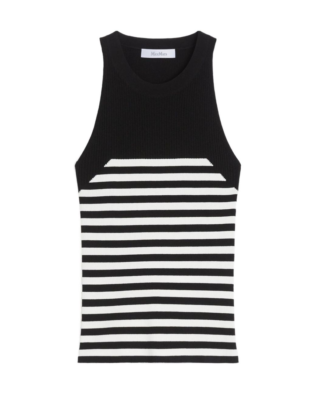 Max Mara Black Viscose Yarn Top