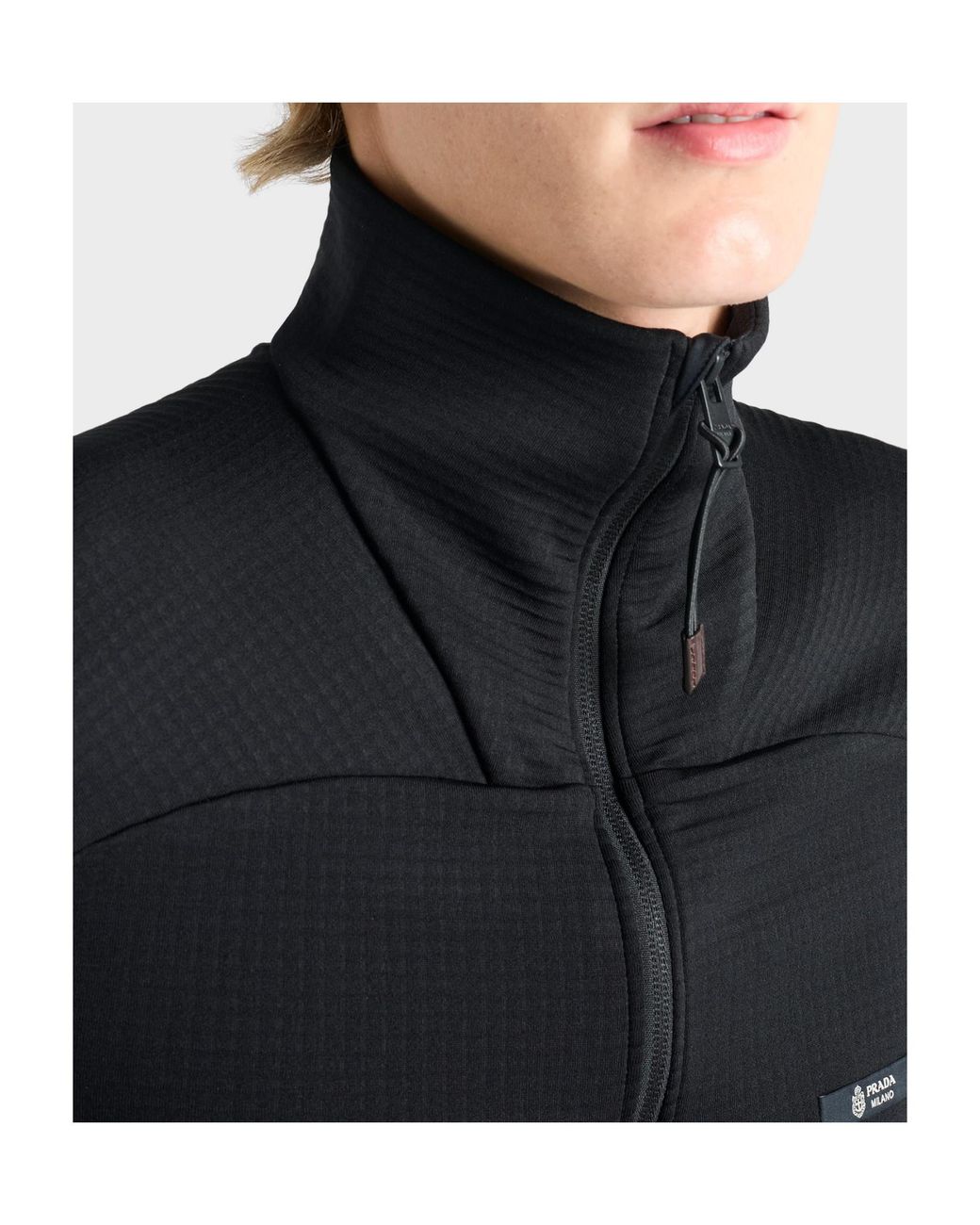 Prada Black Long-Sleeved Zipped Jacket for men