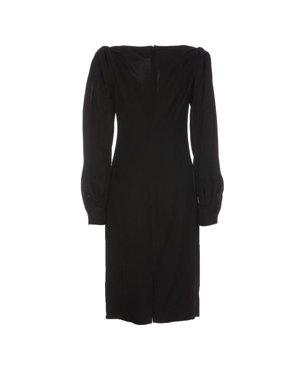 Bottega Veneta Black Knot Detailed Midi Dress