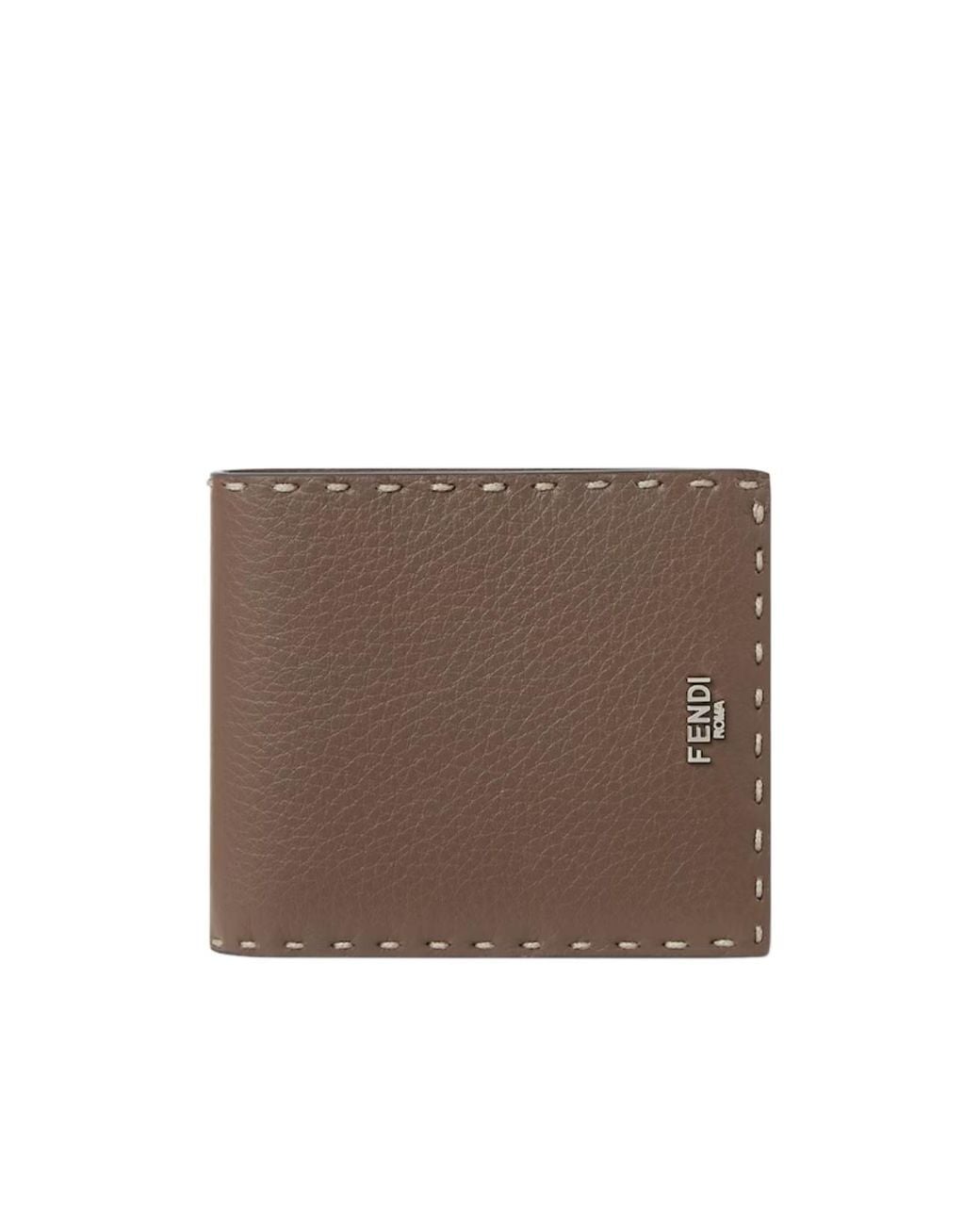 Fendi Brown Selleria Bi-Fold Wallet for men