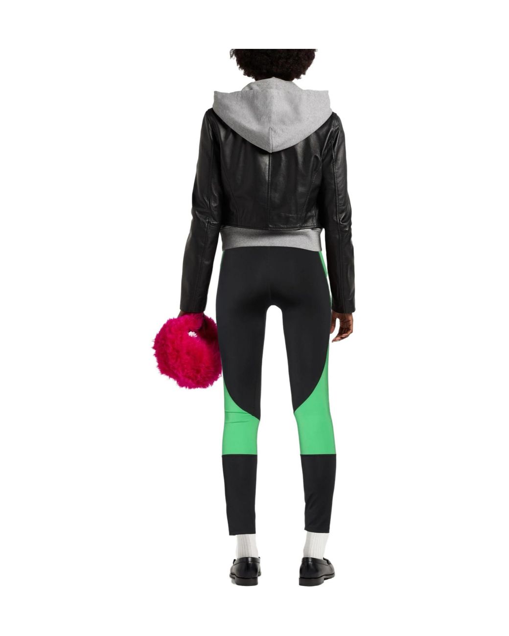 Ganni Black Two-Color Sports Leggings