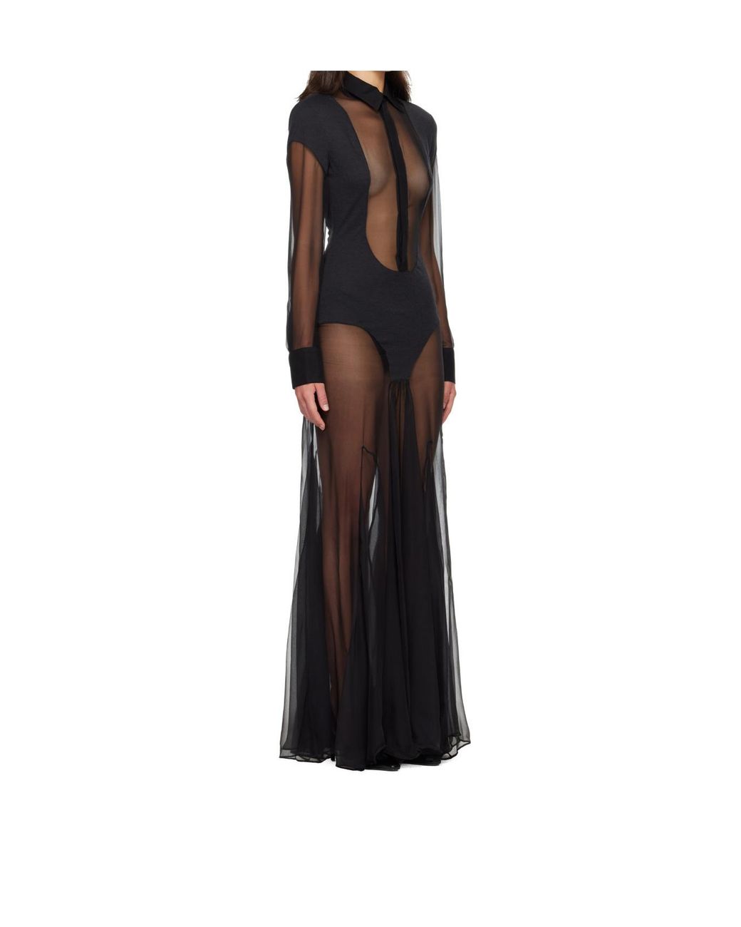 Jean Paul Gaultier Black Sheer Dress
