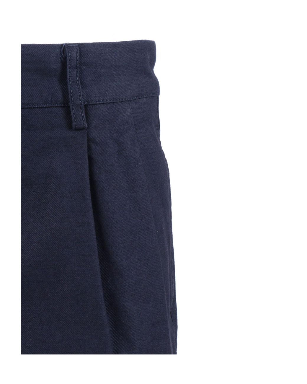 Aspesi Blue Straight-Leg Tailored Trousers