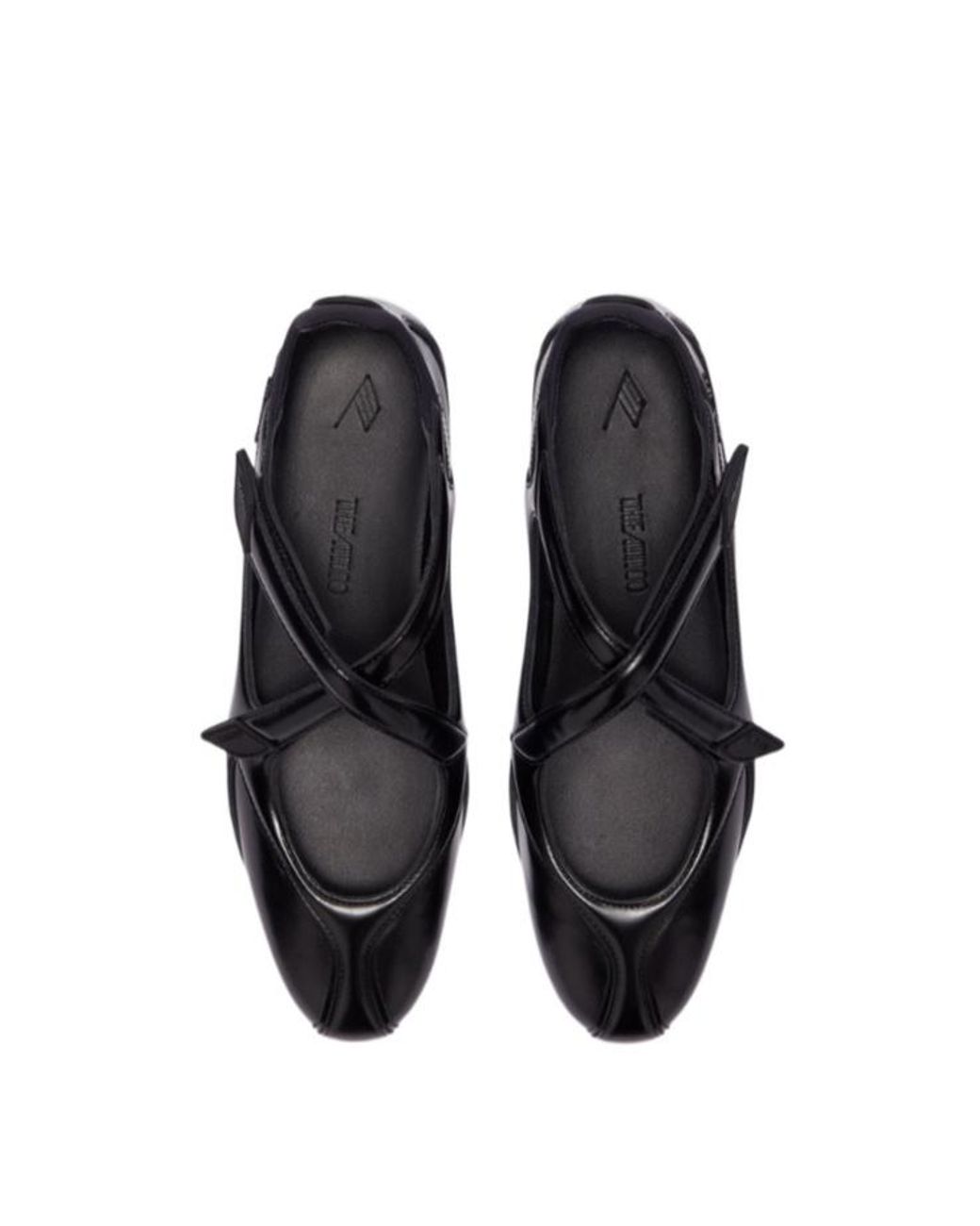 The Attico Black The Floor 01 Ballerina Flats