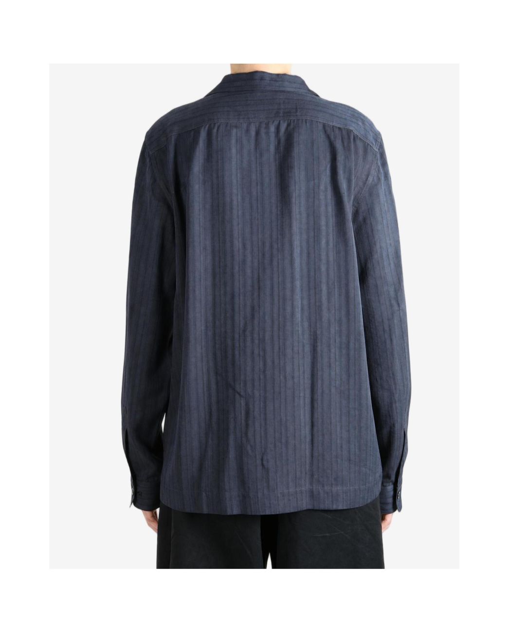Dries Van Noten Blue Striped Fluid Jacket for men