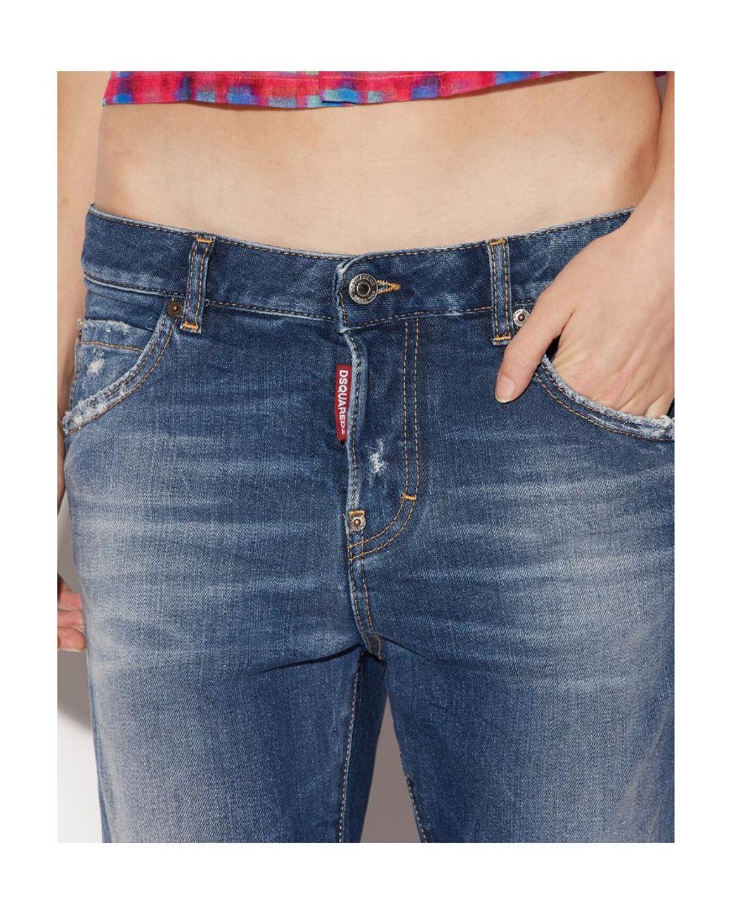 DSquared² Blue Cool Girl Cropped Jeans