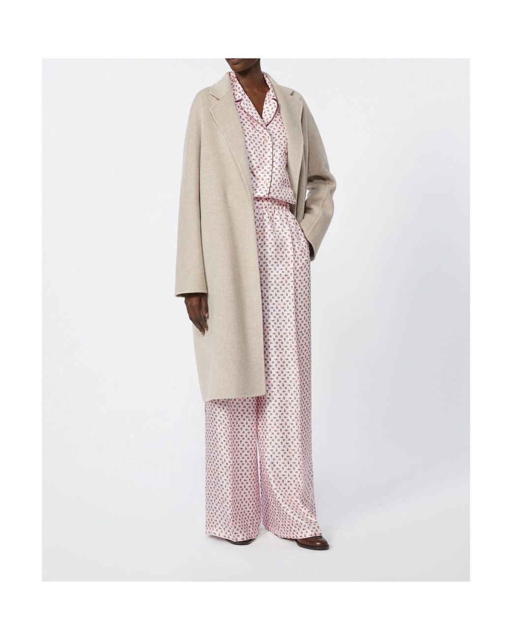 Max Mara Pink Vischio All-Over Printed Trousers