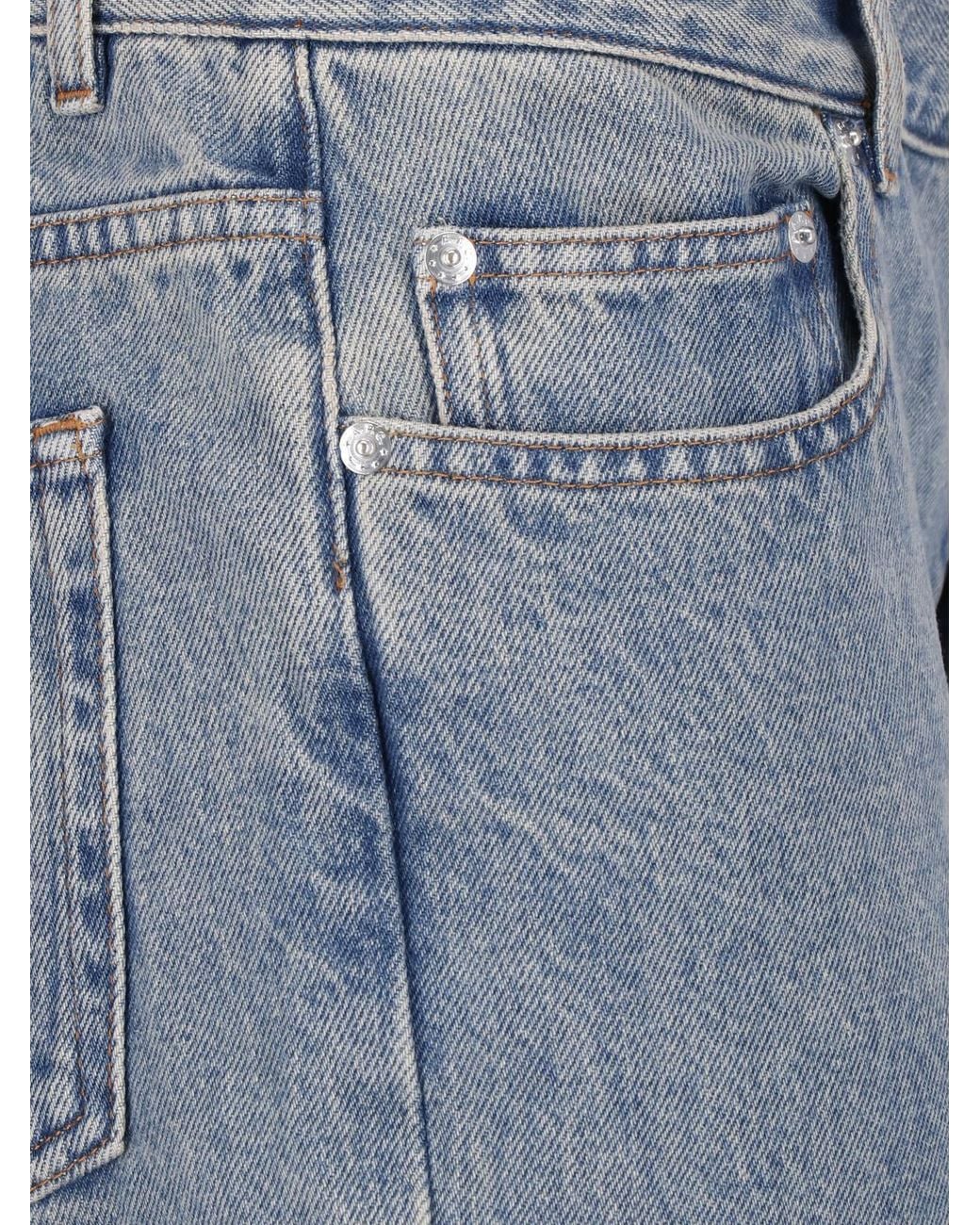 A.P.C. Blue High-Rise Straight-Leg Jeans for men