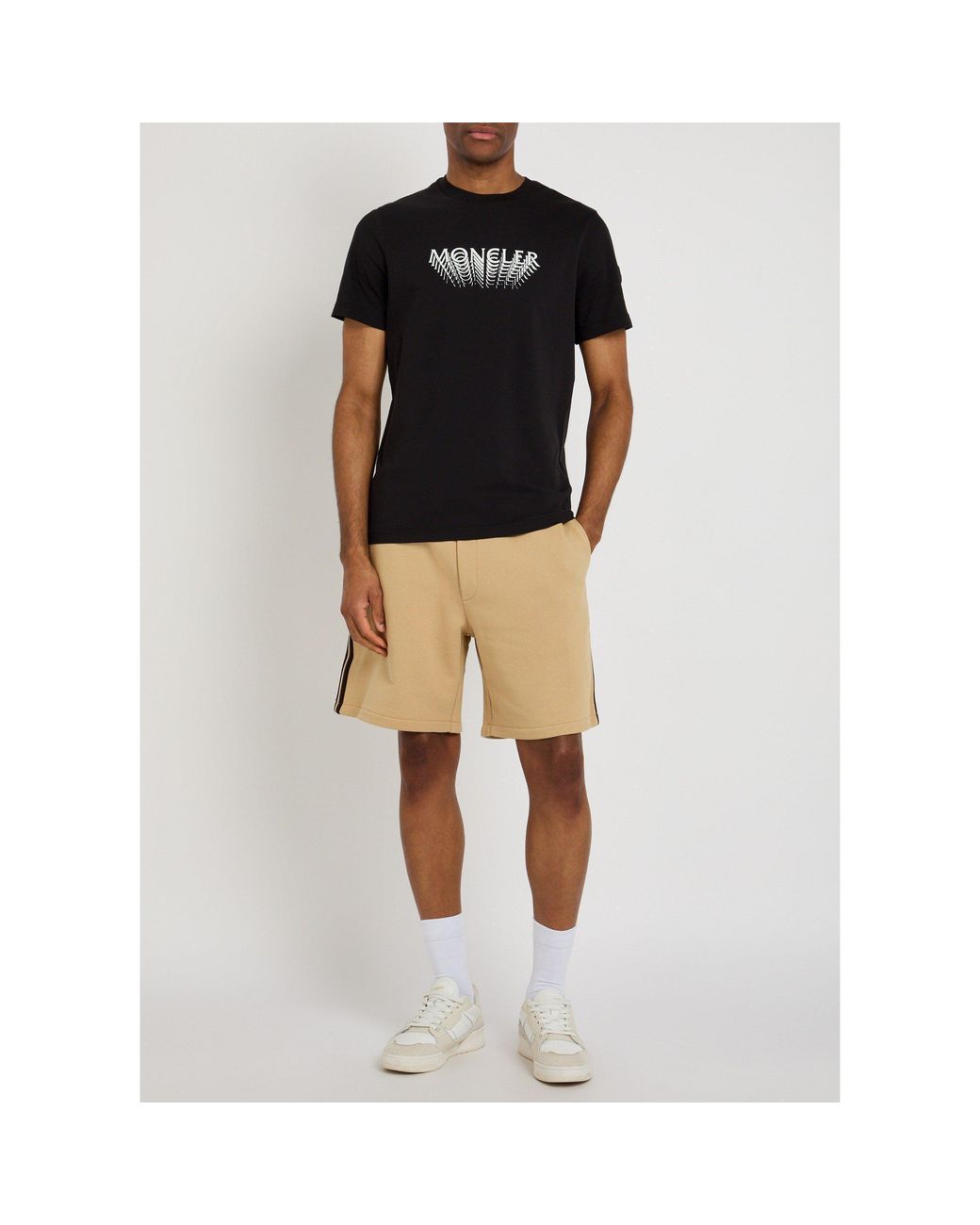 Moncler Black Short-Sleeve Cotton T-Shirt for men