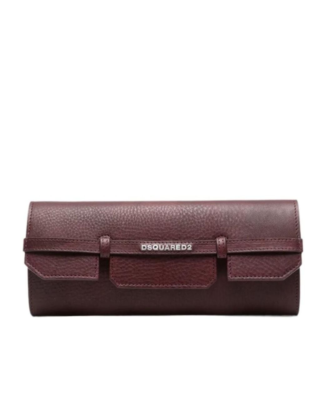 DSquared² Purple Twin Chain Clutch Bag