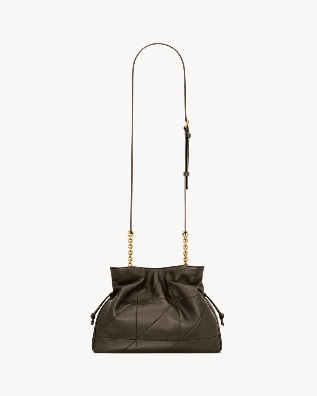 Saint Laurent White Jamie Logo Plaque Shoulder Bag