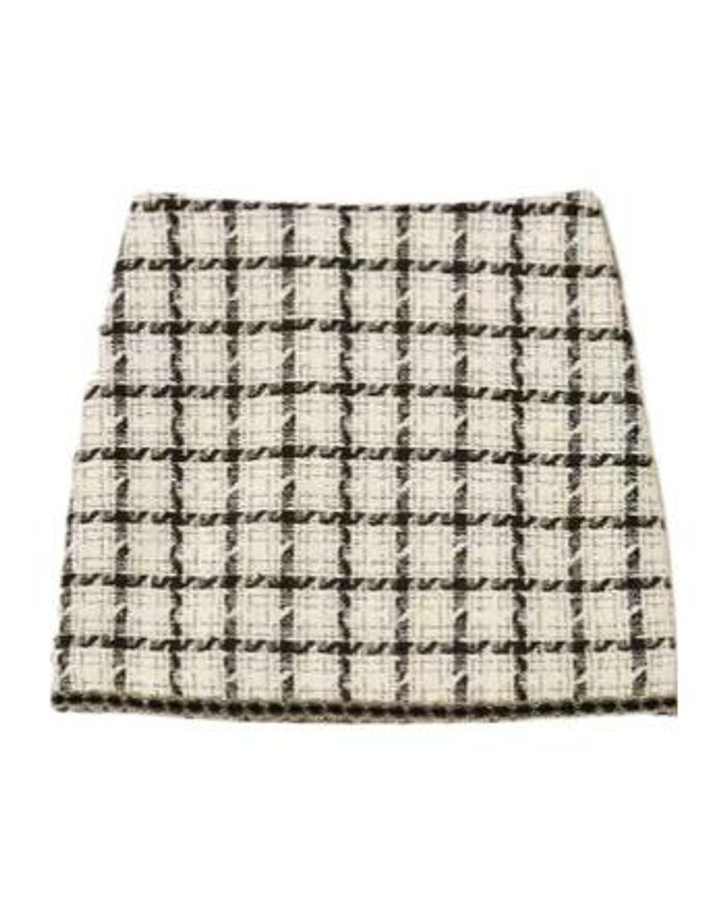 Twinset Metallic Check-Pattern Mini Skirt