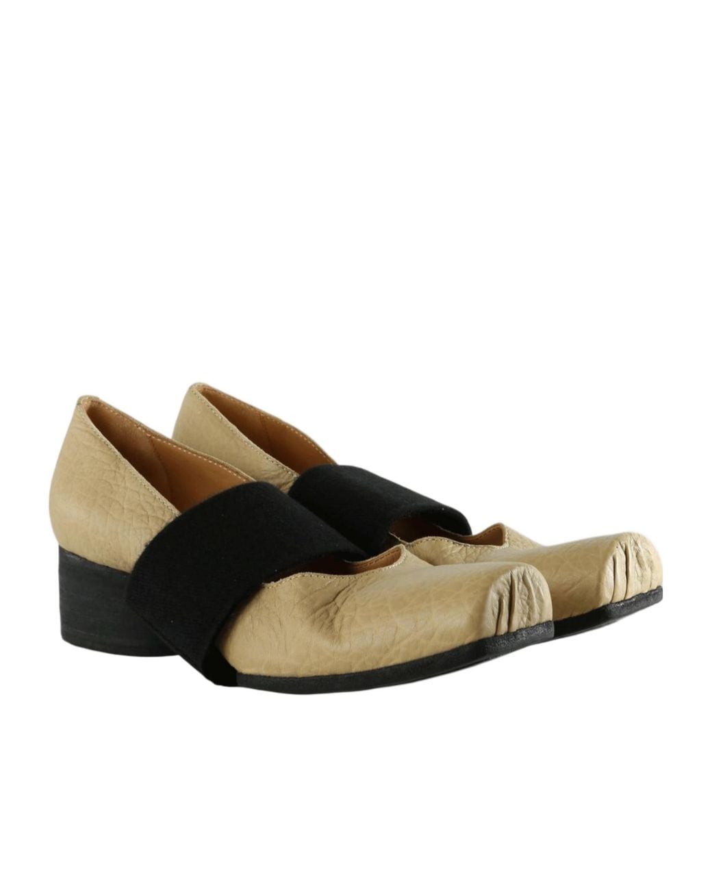 Uma Wang Natural Square-Toe Ballet Flats