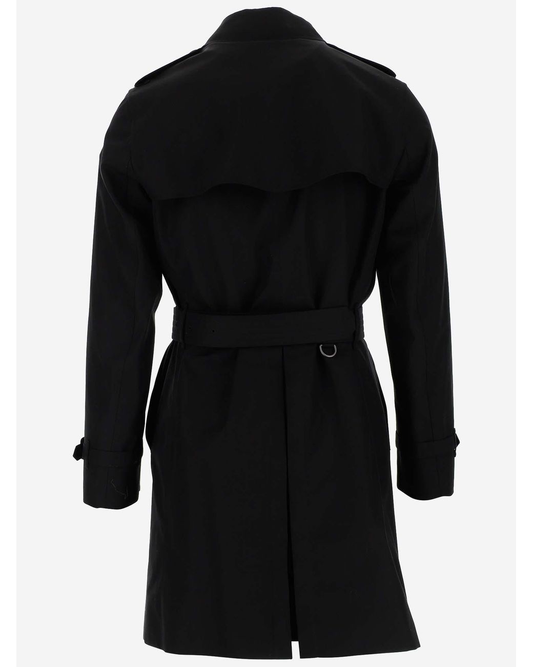 Burberry Black Chelsea Heritage Mid-Length Trench Coat for men