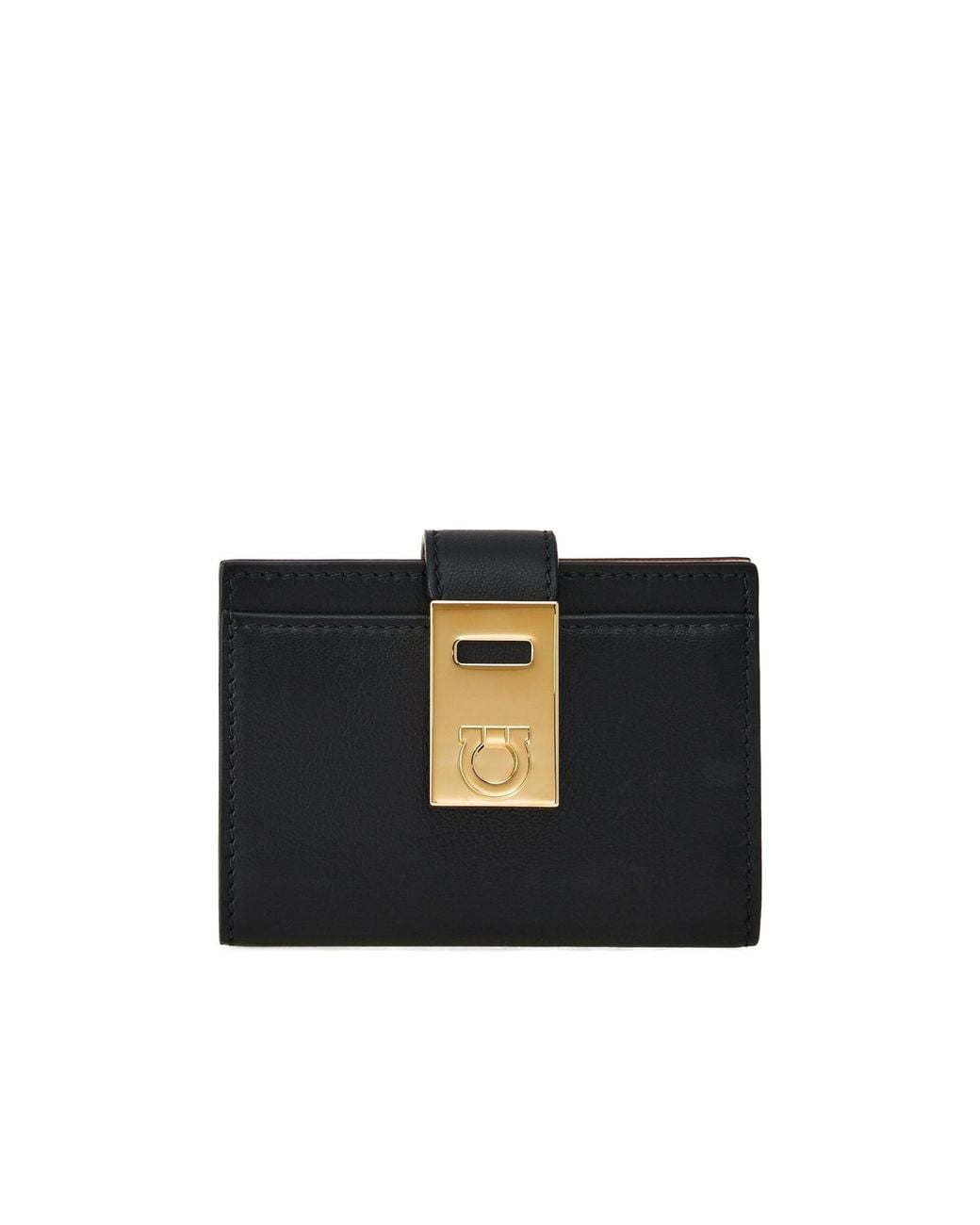 Ferragamo Black Hug Card Holder