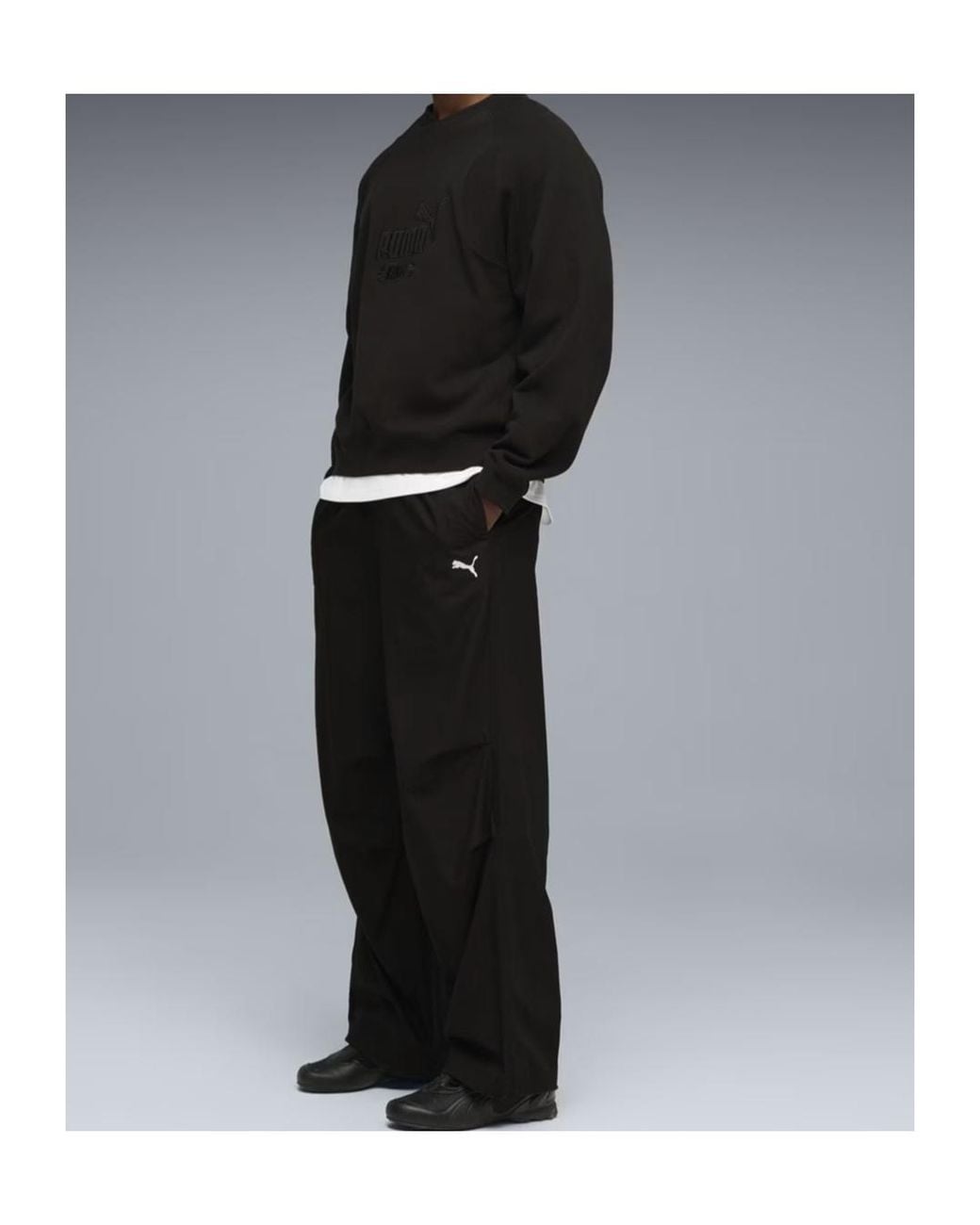 PUMA Black Lace-Up Low-Top Sneakers
