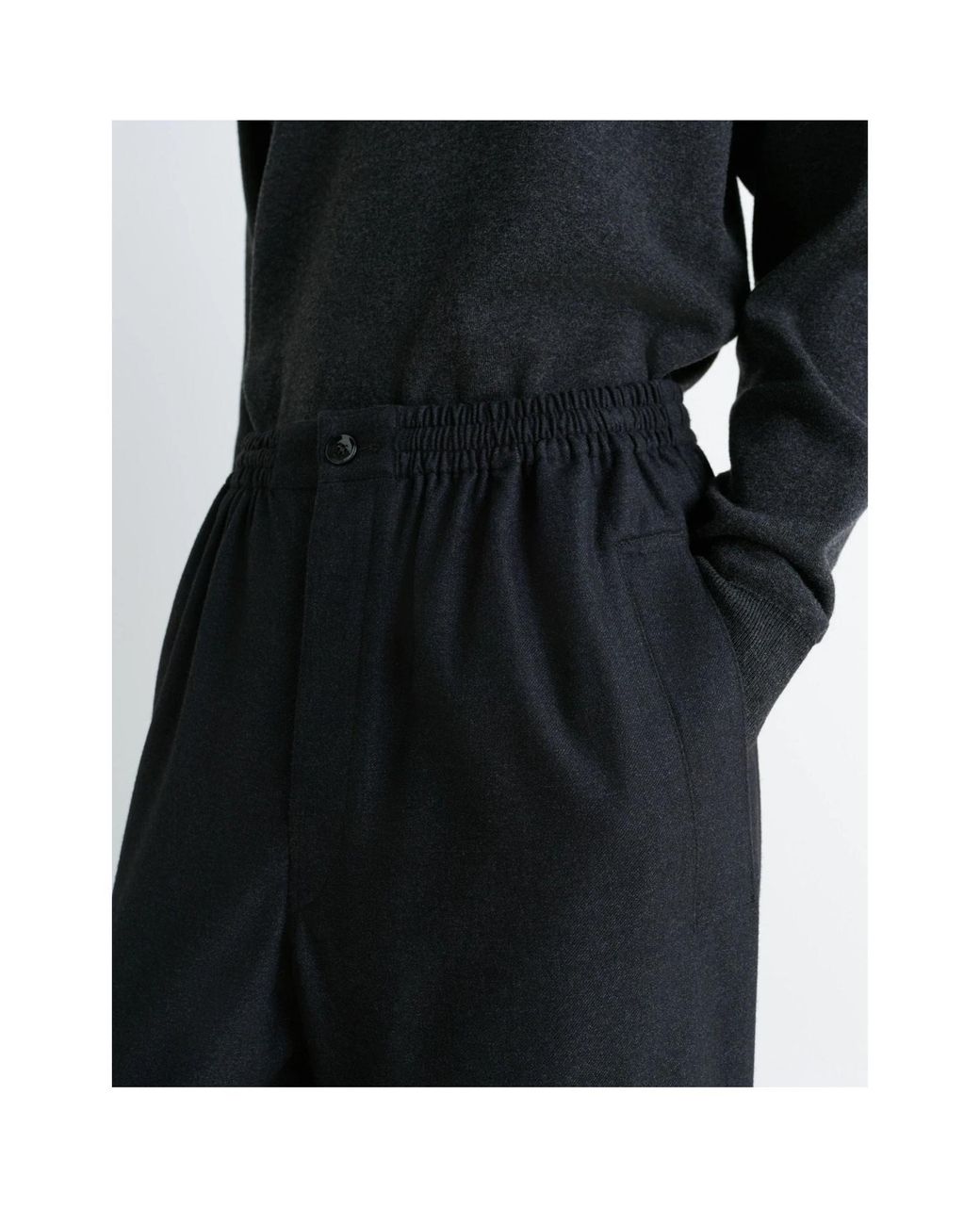 Lemaire Black Soft Pyjama Pants for men
