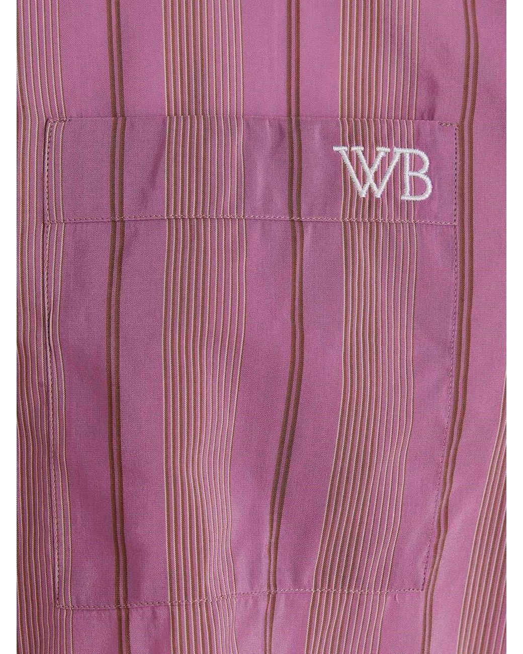 Wales Bonner Pink Striped Short-Sleeved Shirt for men