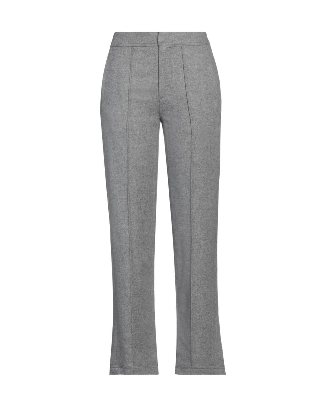 Rag & Bone Gray Plain-Colour Flannel Straight-Leg Trousers