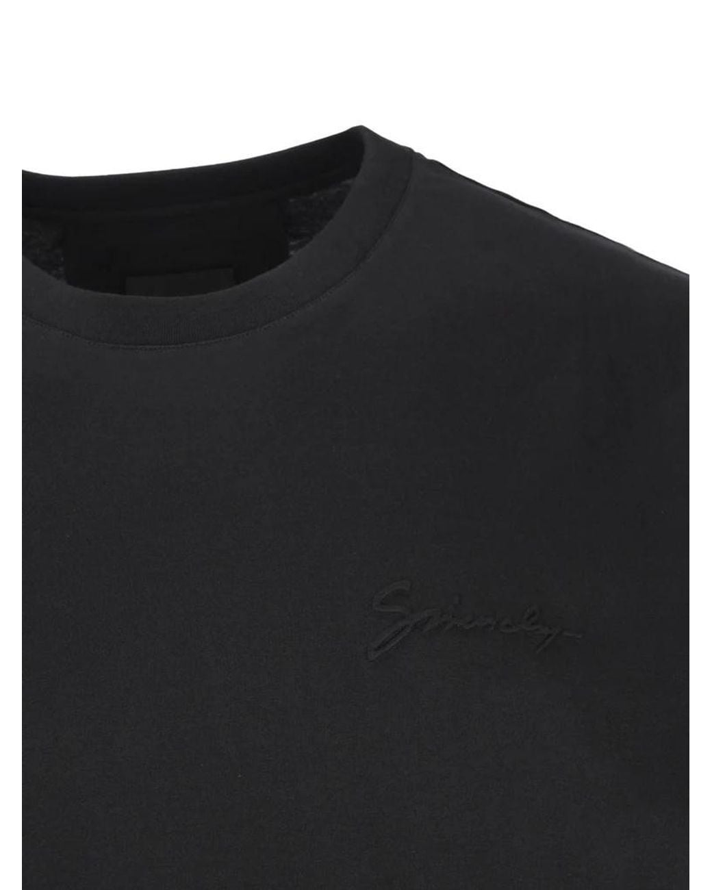 Givenchy Black Logo Detailed Crewneck T-Shirt for men