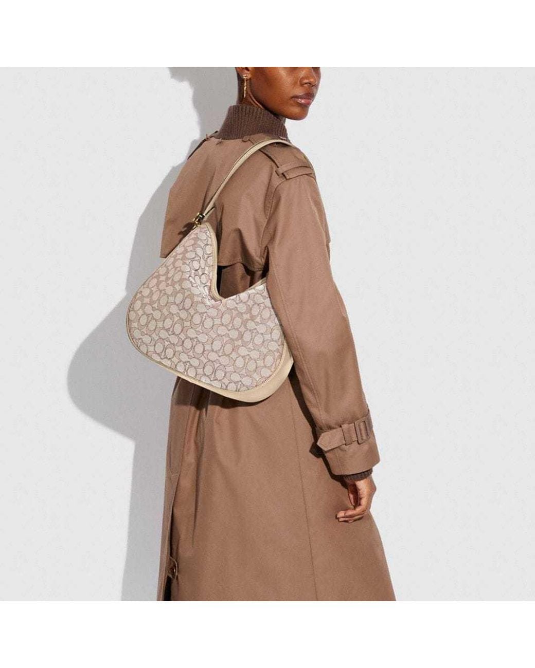 COACH Gray Logo Top-Handle Tote