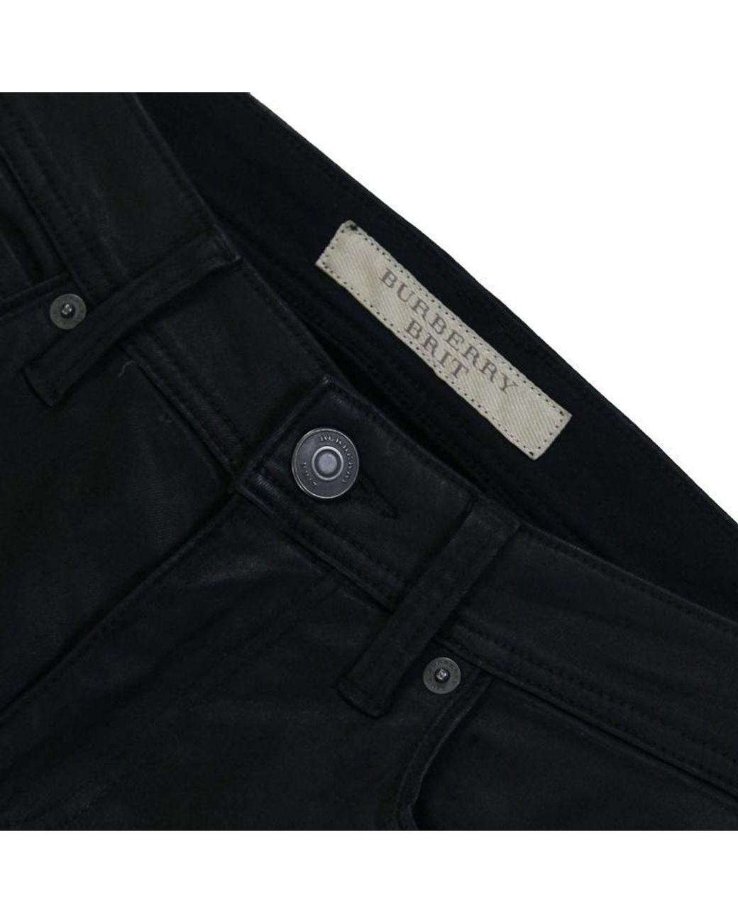 Burberry Black Belt-Loop Jeans